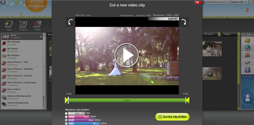 Kizoa - Website hỗ trợ cắt ghép và chỉnh sửa video cho người mới
