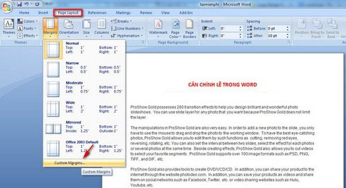 Căn lề văn bản trong Word 2007 – 2010 - Ảnh 3
