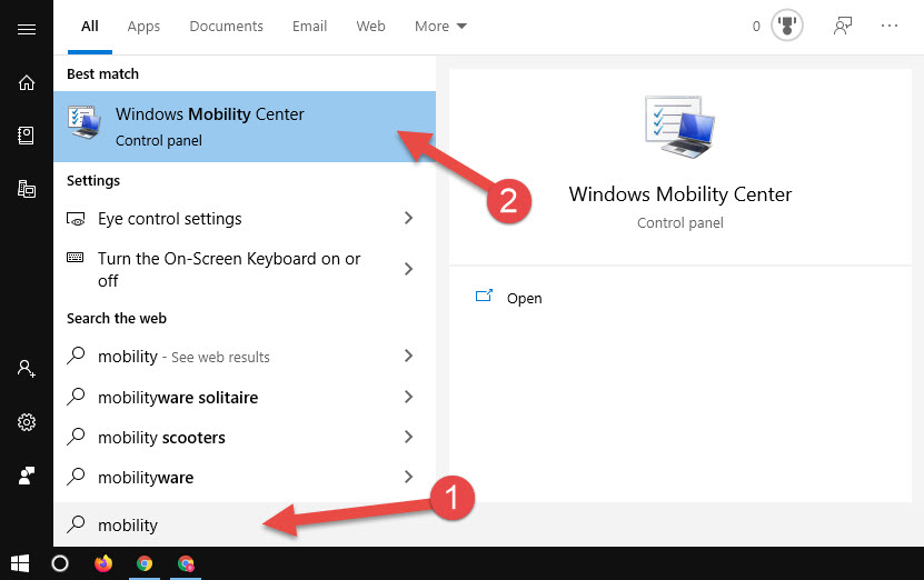 Điều chỉnh độ sáng màn hình với Windows Mobility Center - Ảnh 1