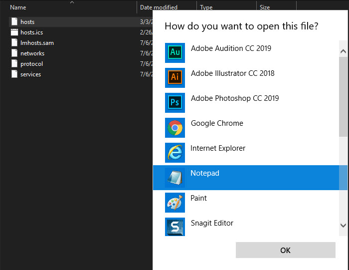 Sử dụng Windows Search để nhập và chỉnh sửa tệp máy chủ trong Windows 10 - Hình 3