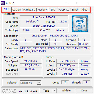 Sử dụng phần mềm CPU-Z để kiểm tra cấu hình máy tính - Ảnh 1