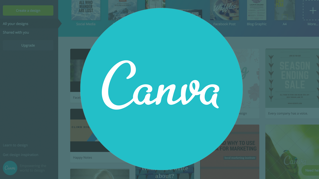 Canva - Thiết kế tiếp ấn phẩm, logo giản dị nhiều chức năng