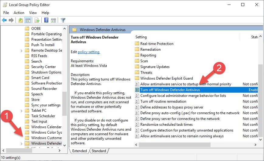 Hướng Dẫn Cách Tắt Bộ Bảo Vệ Windows Trong Windows 10 - HUY AN PHÁT