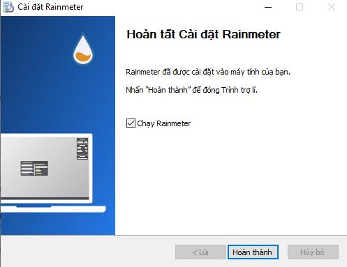 Trình cài đặt Rainmeter