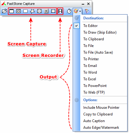 Phần mềm chụp màn hình máy tính FastStone Capture.