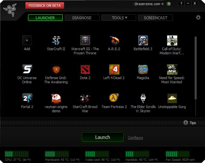 Razer Game Booster - Phần mềm cải tiến trò chơi cho PC