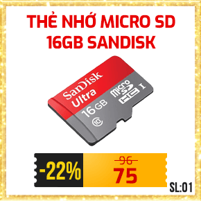 The nho Micro SD 16GB Sandisk