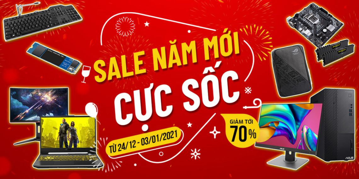 Flash Sale 2021 Party cuối năm, giảm sốc 70 Ben Computer