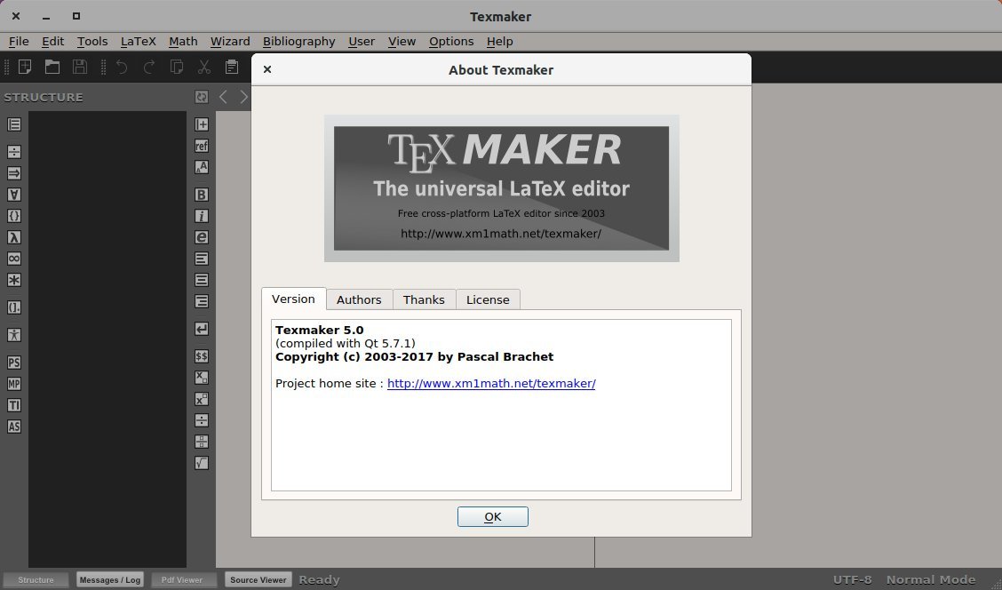 Texmaker - LaTeX.  Định dạng trình soạn thảo văn bản