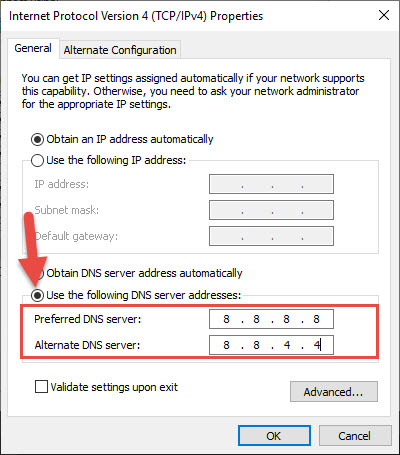 Sữa lỗi This site can't be reached thay đổi địa chỉ IPv4 DNS - Ảnh 4