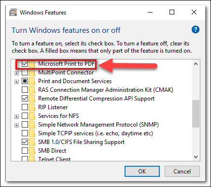 Cách in file thành file PDF trên Windows 10