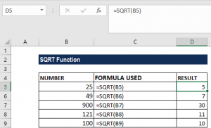 2 19 - Cú pháp hàm căn bậc 2 trong Excel - Ben Computer