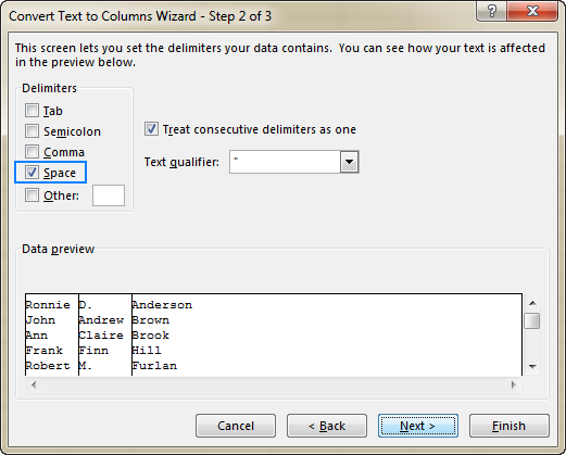 Tách tên trong Excel bằng lệnh Text to Columns - Ảnh 3