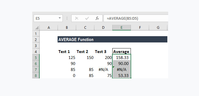 6 7 - Hàm Average trong Excel, cú pháp và cách sử dụng - Ben Computer