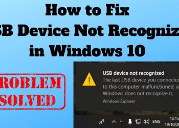 USB Device Not Recognized