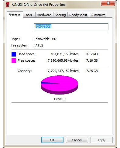 Kiểm tra để chắc là USB có đầy dữ liệu không