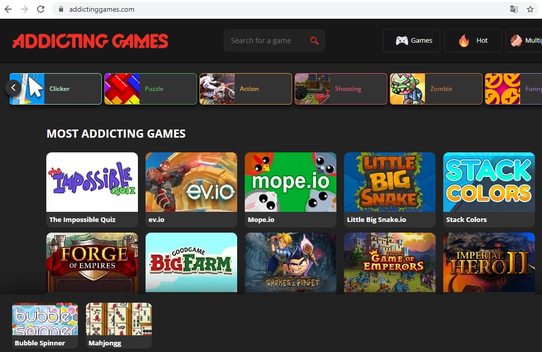 Website chơi game miễn Addictinggames.com cũng được đánh giá rất cao bởi giới game thủ