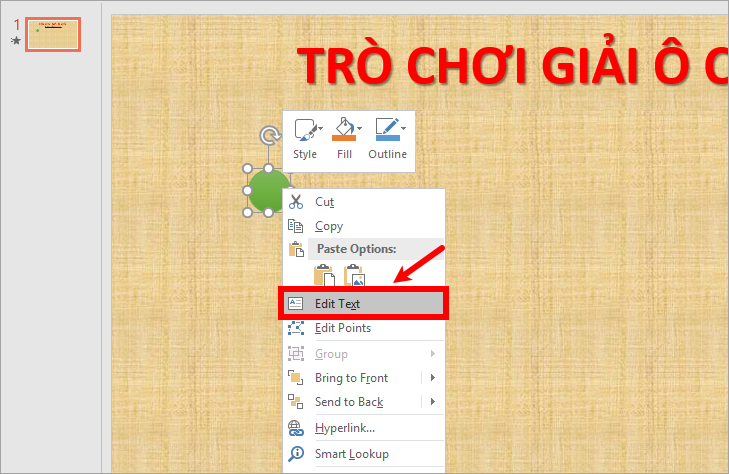 Hướng dẫn cách làm trò chơi ô chữ trên Powerpoint đơn giản