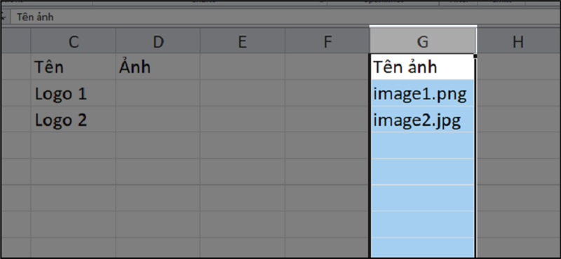 Chèn hàng loạt ảnh vào trang tính Excel - Ảnh 2