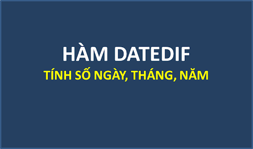 Hàm tính số ngày trong Excel