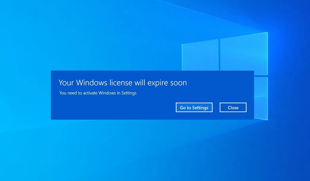 Lỗi your windows license will expire soon win 10