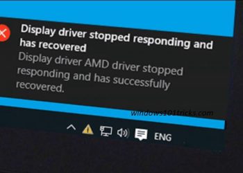 Sửa lỗi Display driver stopped responding and has recovered Win 10,8,7