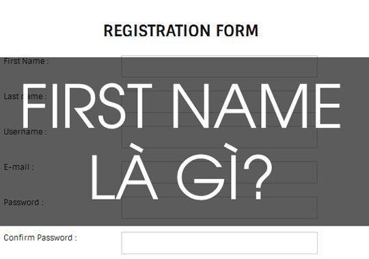 Trong tiếng Anh, first name là gì?
