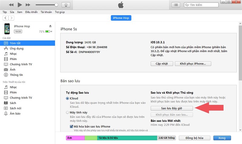 Khôi phục mật khẩu iPhone bằng ứng dụng iTunes - Ảnh 2
