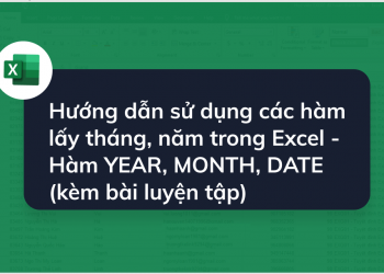 Hàm lấy tháng năm trong Excel
