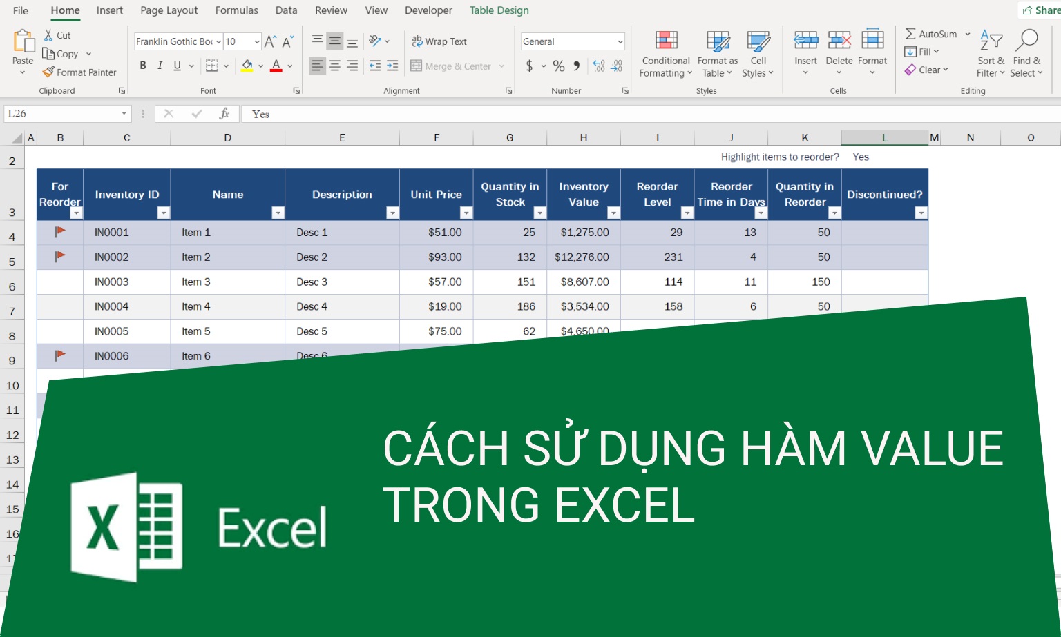Hàm Value trong Excel