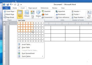 Cách tạo bảng trong Word