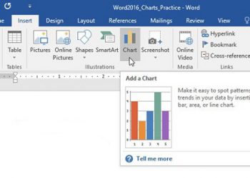 Cách vẽ biểu đồ cột trong word