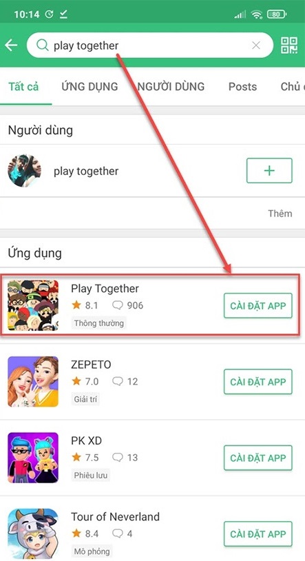 cách tải Play Together apk cho Android