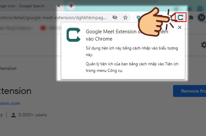 cách cài đặt Google Meet trên máy tính