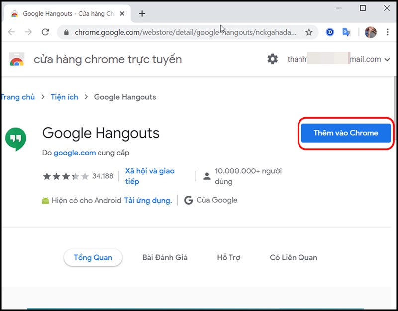 cài đặt Google Meet trên máy tính