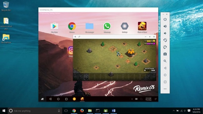 Phần mượt mô phỏng Android nhệ Remix OS Player