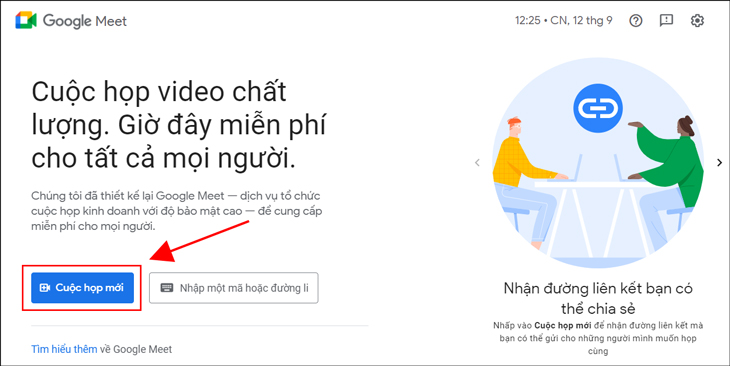 cách sử dụng Google Meet