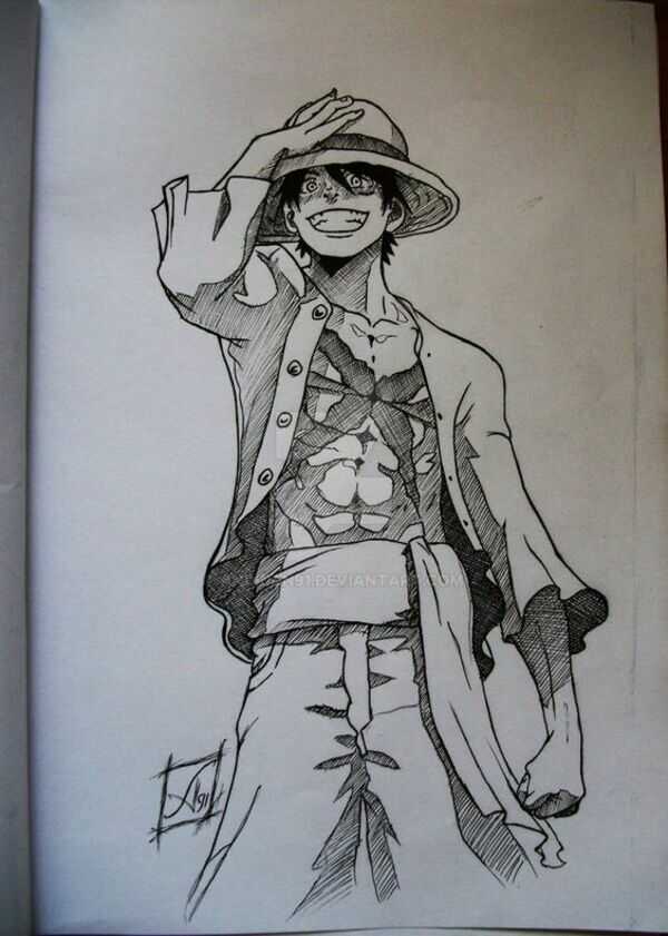 How To Draw One Piece Character  MonkeyDLuffy  Drawing Manga Blog