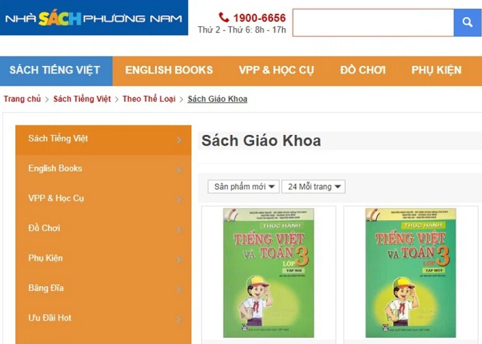 mua sách giáo khoa online nhà sách Phương Nam