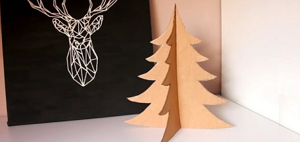 Cách làm cây thông noel bằng giấy carton