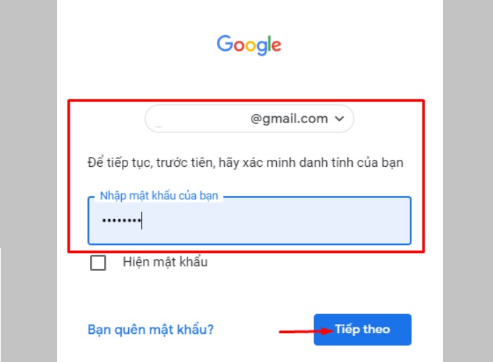  Sign in to your Google account