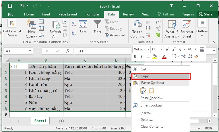 cách sửa lỗi font chữ trong Excel