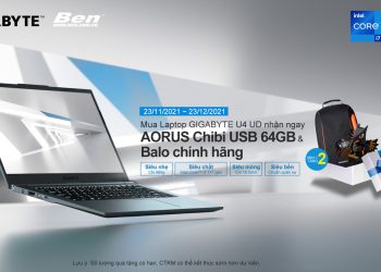 Mua laptop GIGABYTE U4 UD nhận ngay AORUS Chibi USB 64GB & Balo chính hãng
