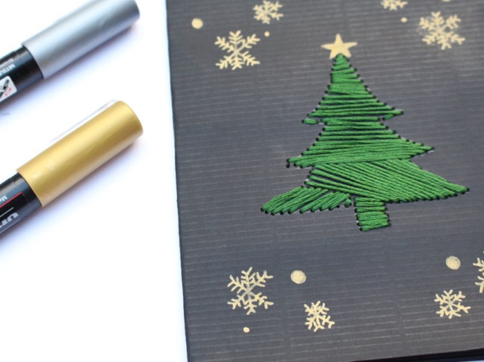 Thiệp Giáng sinh vẽ bằng tay