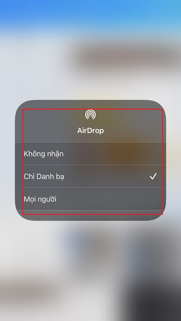bật airdrop trên iphone	