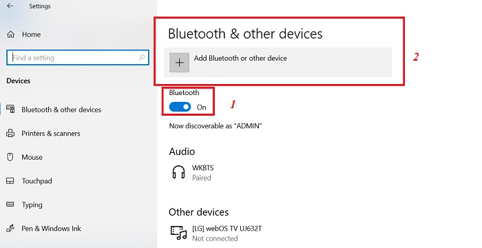 kết nối laptop với tai nghe bluetooth