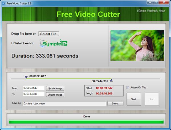 Phần mềm Gihosoft Free Video Cutter