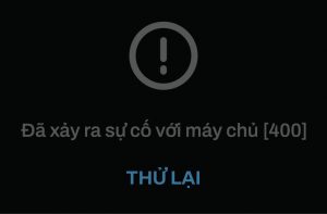 Hình ảnh tắt màn hình Youtube Vanced lỗi 400