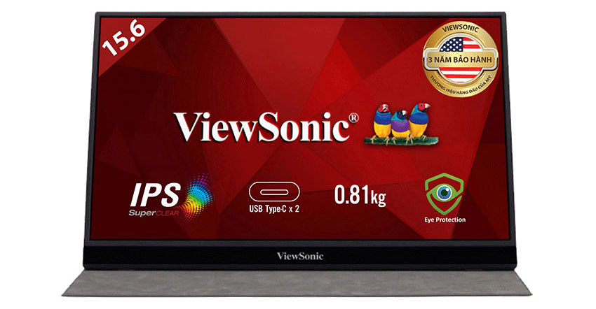 Viewsonic TD1655 (15.6inch/ FHD/ IPS/ 6.5ms/ 60Hz/ 250nits/ MiniHDMI+USBTypeC+Audio/ 15000hrs/ Touch)