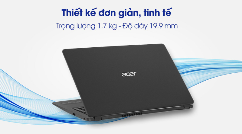 Laptop acer với thiết kế nhỏ gọn